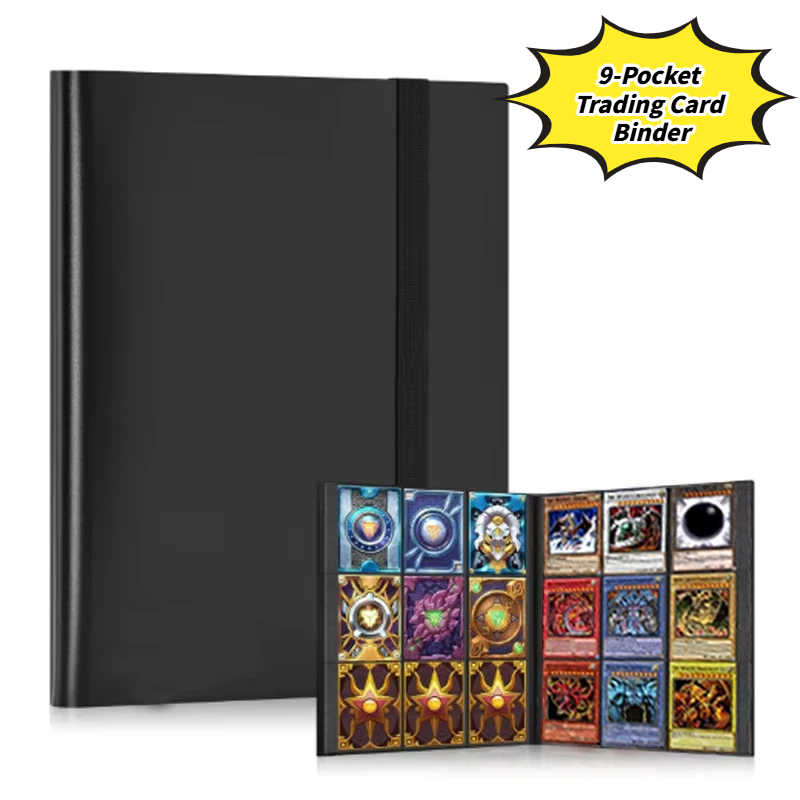 Pokemon Binder Card - แฟ้มสะสมการ์ด 9 ช่อง ความจุขนาดใหญ่ สำหรับสะสมการ์ดโปเกมอน TCG