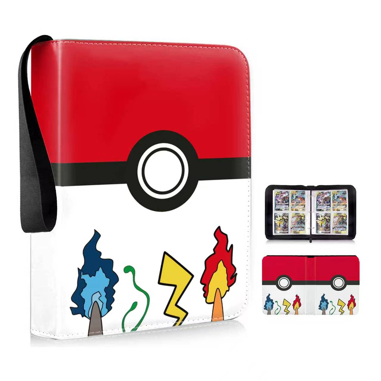 Pokemon Binder Card - มีสินค้าในสต็อก-- 400 ชิ้น อัลบั้มใส่การ์ดรูปภาพ PU แบบซิป
