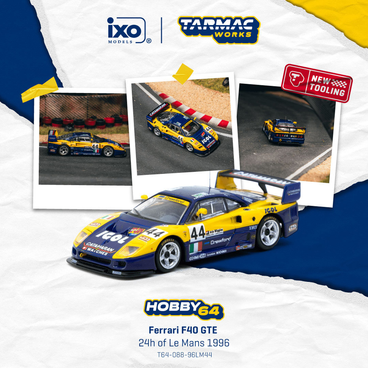 Die Cast Car 1 64 - มีสินค้าในสต็อก TW 1:64 เฟอร์รารี่ F40 GTE