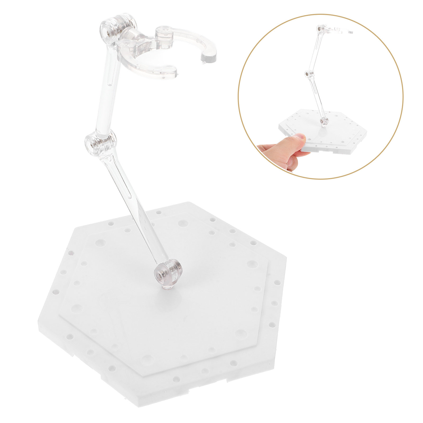 Action Figure Stand - ขาตั้งฟิกเกอร์ปรับระดับได้ วัสดุ PVC แข็งแรง ทนทานต่อรอยขีดข่วน ประกอบง่าย