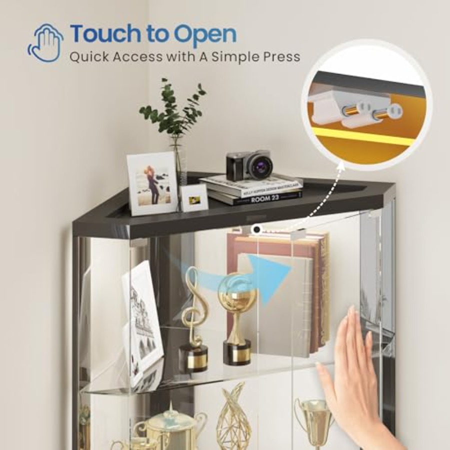 ตู้โชว์มุมพร้อมไฟ RGB และเซ็นเ - Display Case Acrylic บทวิจารณ์และราคา